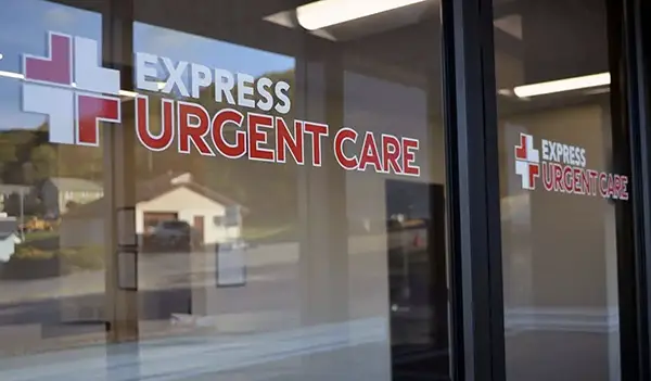 Express Urgent Care office window decals